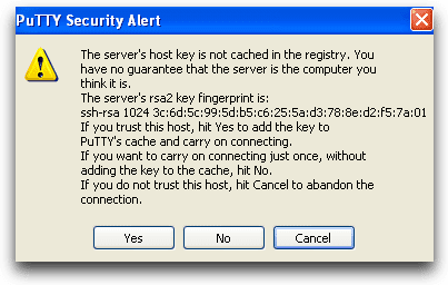 Putty security alert
