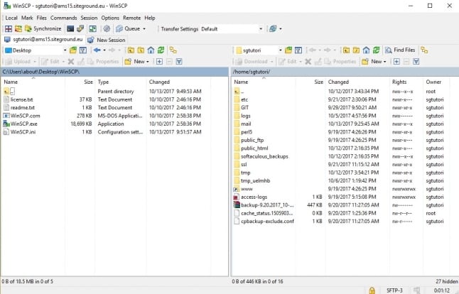 WinSCP File Manager