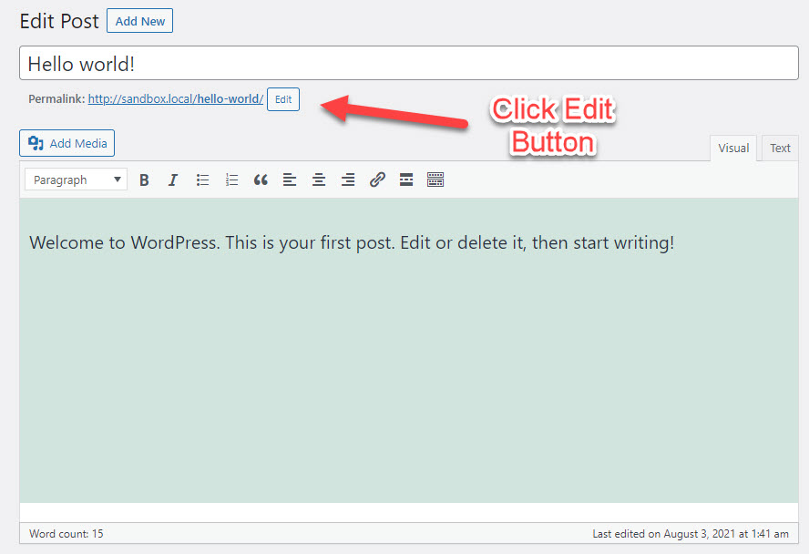 WordPress Permalinks Change Classic Editor